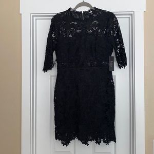 Lulus black lace dress size large